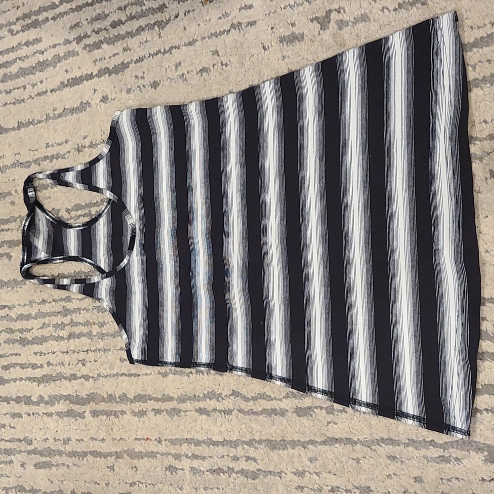 Lululemon Cool Racerback Capilano Stripe Black White tank top - Picture 8 of 11
